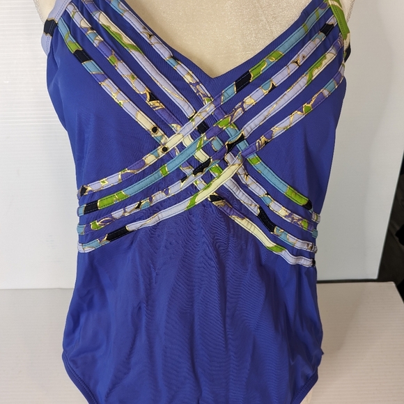 Newport News Womens purple one piece NEW! Size 20W - Picture 1 of 12